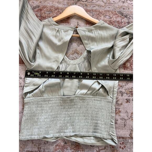 By Athropologie Blouson Sleeve Blouse Top Womens Size XXS NWT - Picture 5 of 10